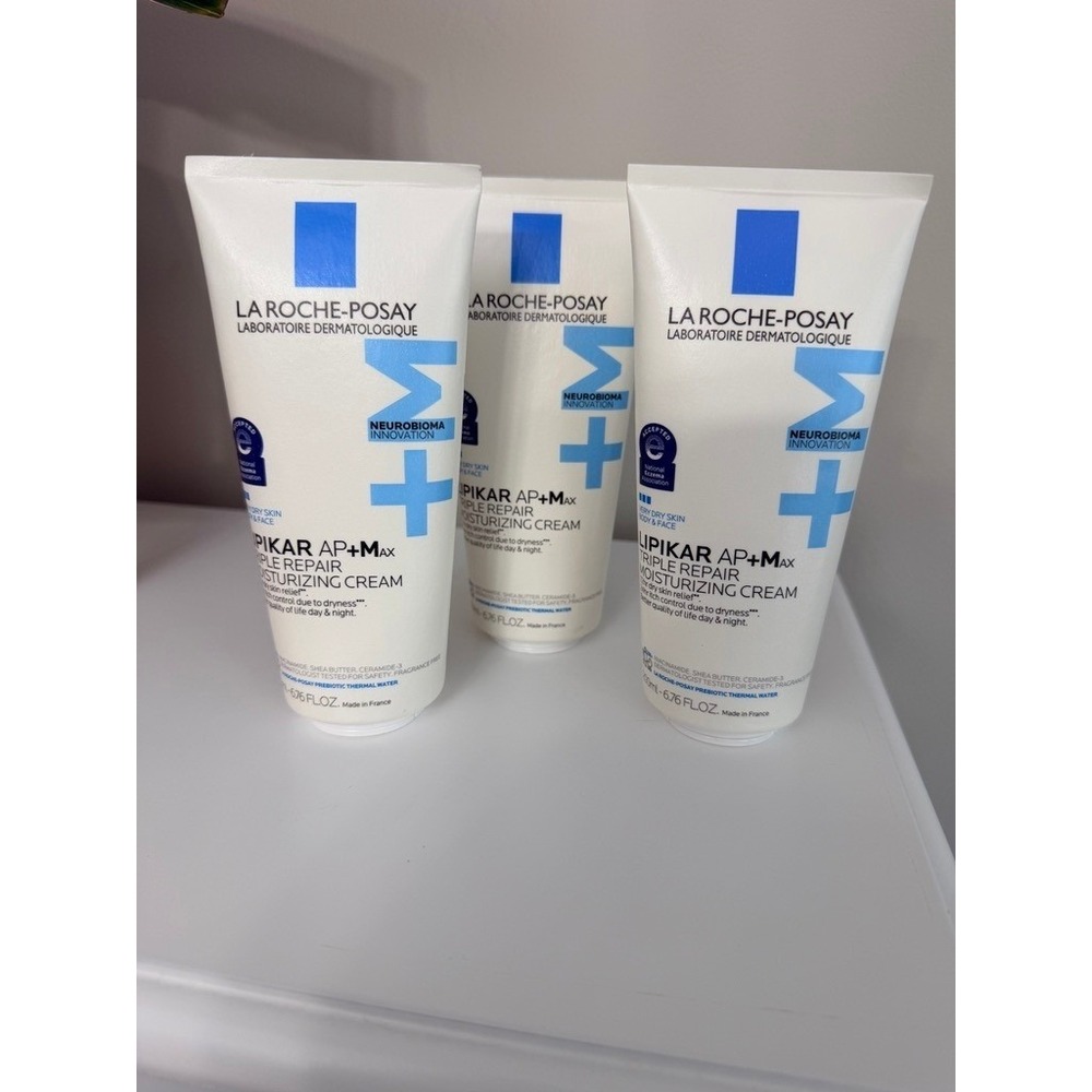 La Roche-Posay Lipikar AP+M Triple Repair Cream 3-Pack 6.76oz Each‎ White NEW